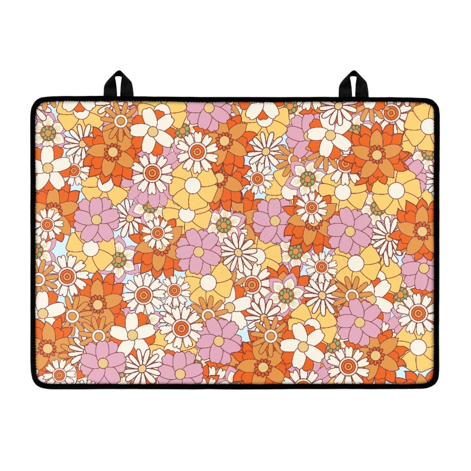Abstract Hippie Floral Stove Cover for Electric Stove,Heat Resistant Stove Top Cover for Glass Top,Foldable Glass Stove/Cooktop Top Protector,Kitchen Accessories and Decor,29.18"x20.96"