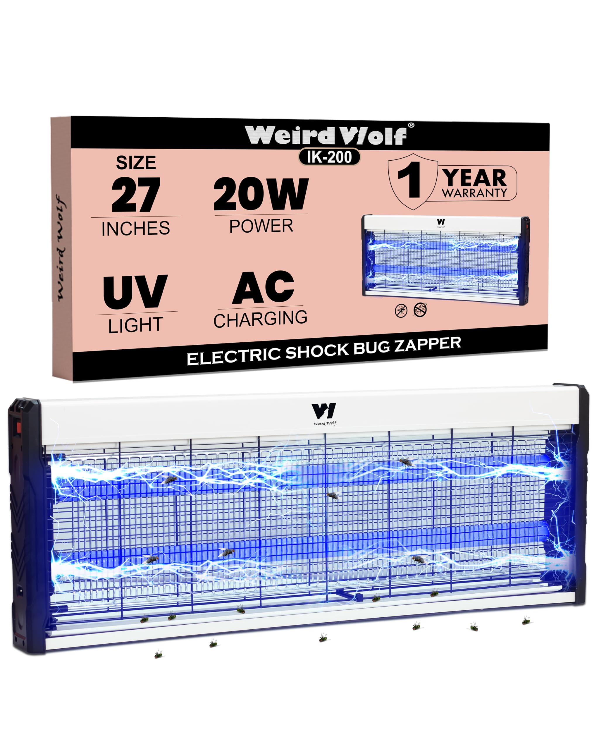 Weird Wolf Electric Insect Killer Machine | Fly Catcher | Bug Zapper | 27 Inch(68.5cm) | UV Bulb (B0DG2Z8X2H) Amazon Price History, Amazon Price Tracker