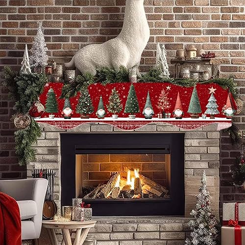 Miniatura 7 de Bufanda de mantel de Navidad de 70 x 17 pulgadas, decoración de bufanda de mantel para chimenea, bufanda superior, bufanda, corredor, decoración de