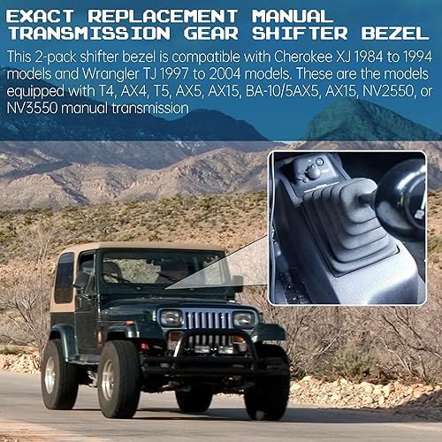 Miniatura 3 de TonGass Paquete de 2 biseles de cambio de transmisión manual compatibles con Jeep CherokeeWrangler