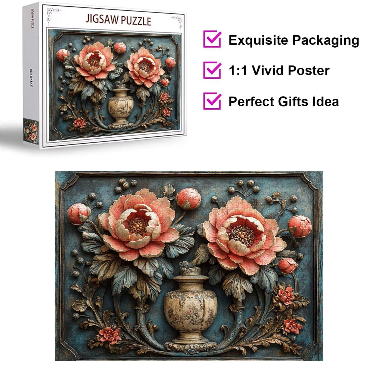 Puzzle 6000 Pezzi astratto Puzzle Classici per Gioco Familiare, n-39 | Impossibile Puzzles, Intrattenimento Creativo, Rilassamento e Intelligence, Regalo per Amore e Amico, Decorazioni Casa, Fiori