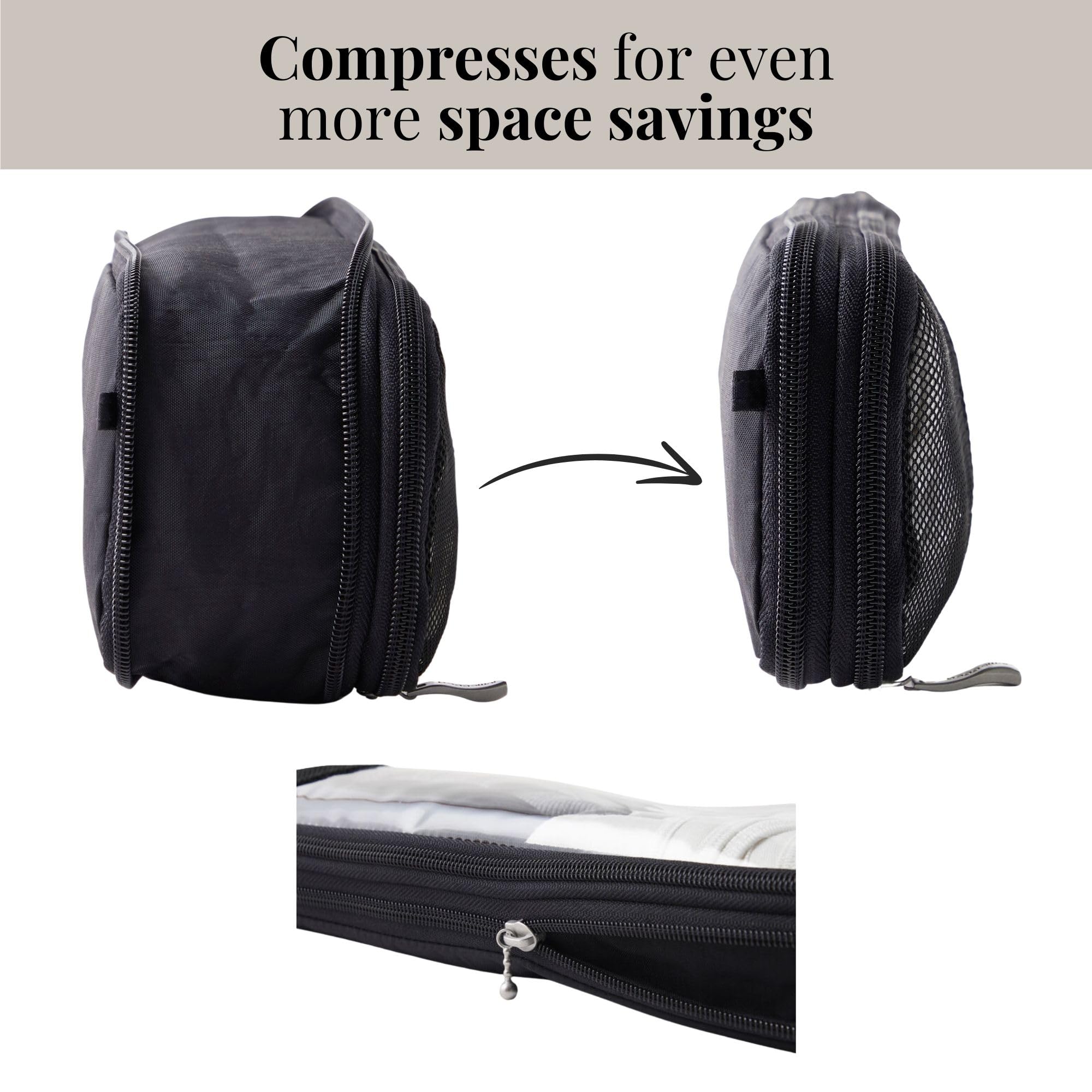 Baggallini Unisex-Adulto (solo bagagli) Cubo di compressione lungo, Nero (Nero) - LGC501