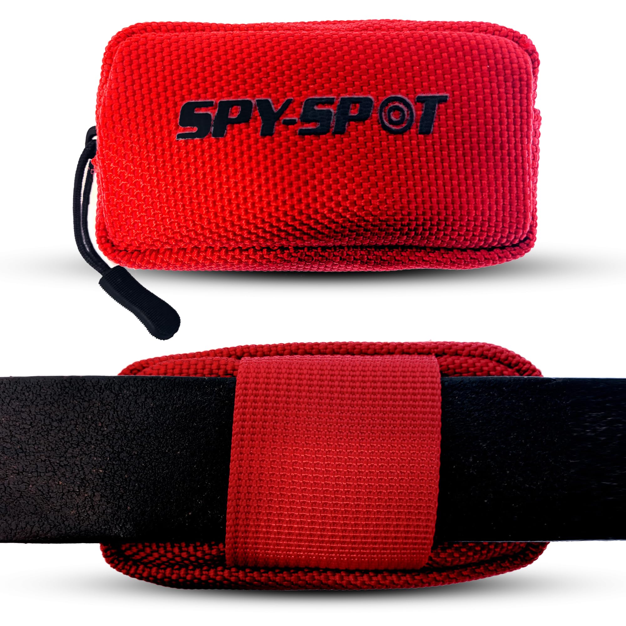 GPS Tracker Pouch - Compatible with GL320MG, AirTag & Tile, Red | Portable GPS Case & Holder for Dog Collar, Belt or Backpack, Compact Oxford Fabric Case with Zipper