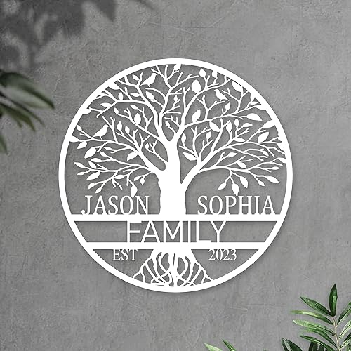 Miniatura 7 de Personalized tree of life metal sign  Customized metal name sign  Customized tree of life metal decoration  Suitable for newlyweds gifts  Decorative