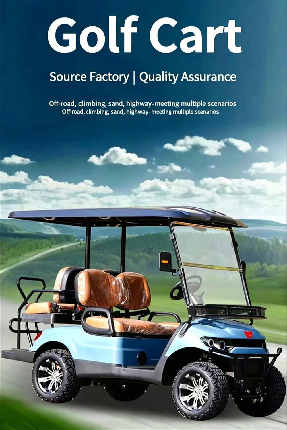 4-Seater Electric Patrol & Shuttle Cart – Maneuverable Low-Speed Vehicle for Campus Security, Golf Course Oversight, and Residential Community Transport