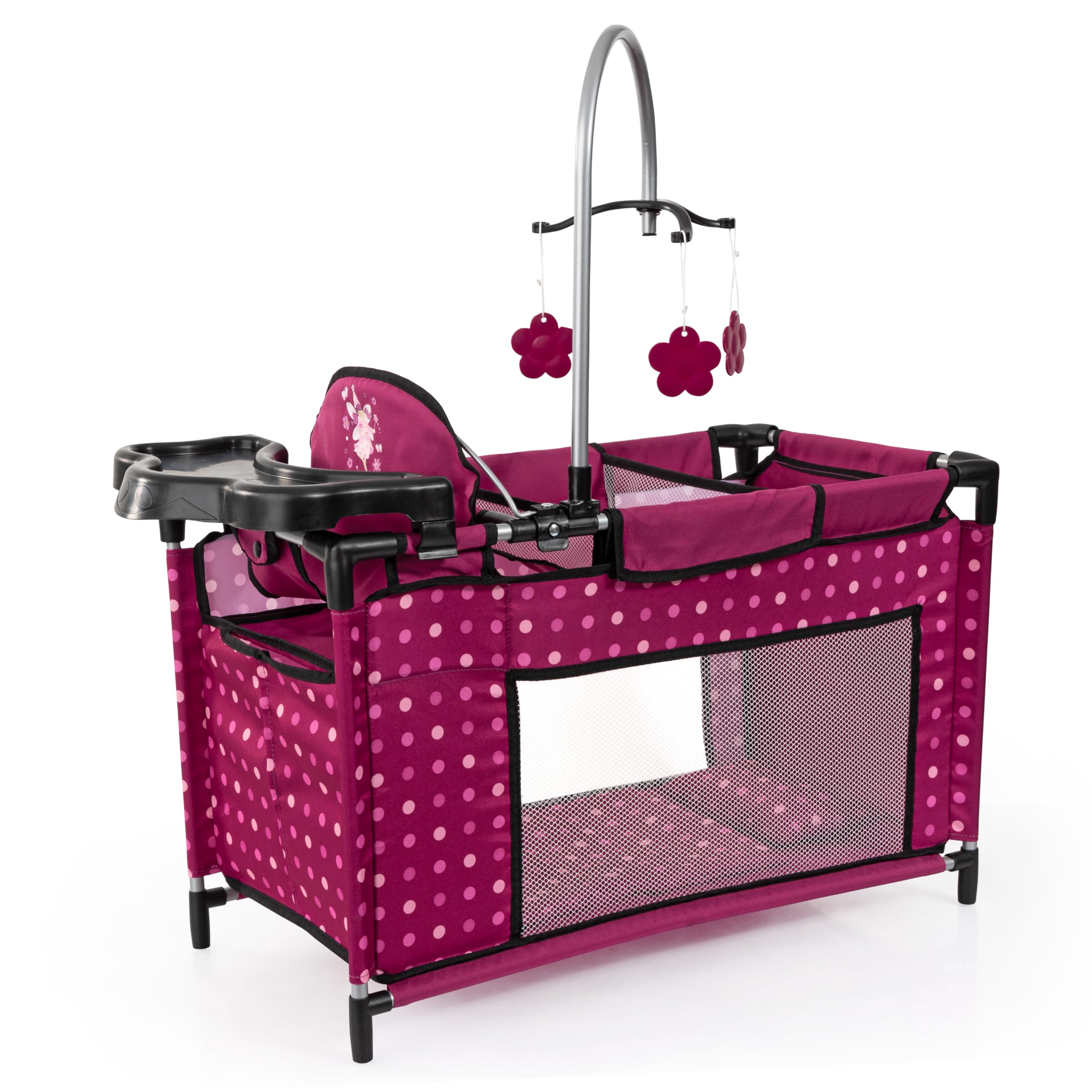 Bayer Design 62667AA Doll bed with integrated high chair, changing table, mobile, doll accessories โ image 1