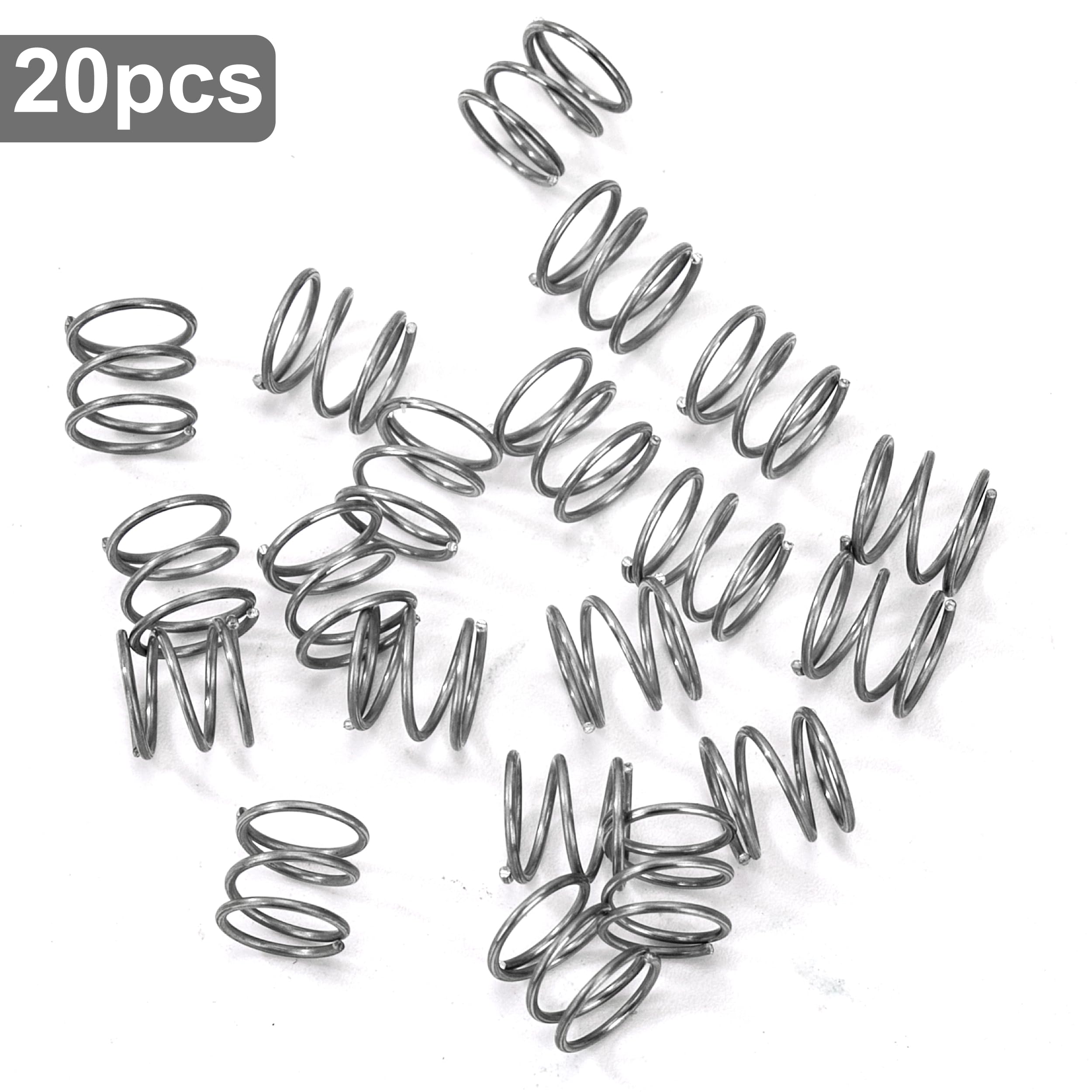 20x Druckfeder Edelstahl 0,65x6x5 Mm – Max. 0,9 K Produktbild-Vorschau 3