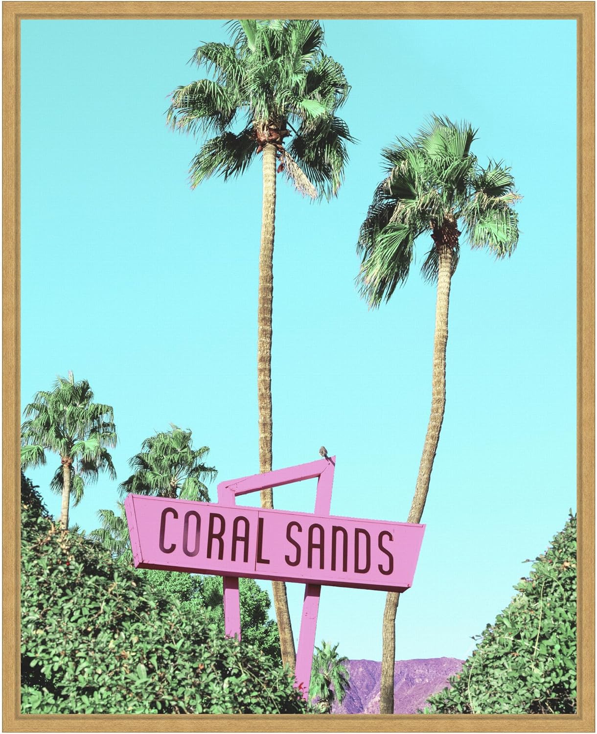 Amanti Art Lienzo enmarcado para pared, 28 x 23 pulgadas, arenas de coral, motel vintage, por Tom Windeknecht, lienzo enmarcado para pared, obras de