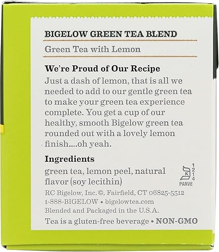 Miniatura 89 de Bigelow Tea Té verde bigelow con bolsas de té de limón con cafeína Caja de 20 contar - Paquete de 6