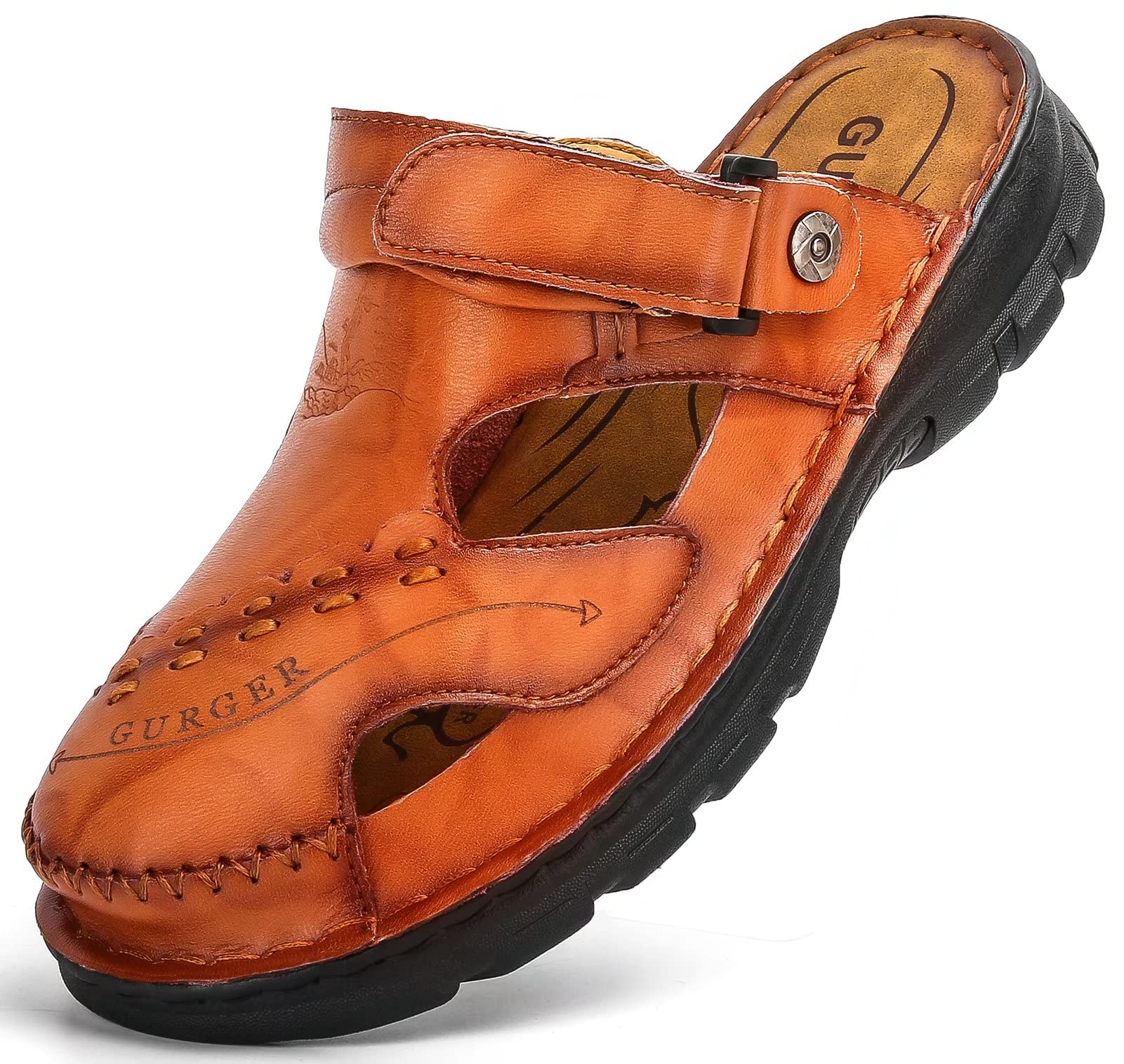 Sandali Uomo Pelle Estivi Punta Chiusa Sportivi Scarpe da Trekking Zoccoli Sabot