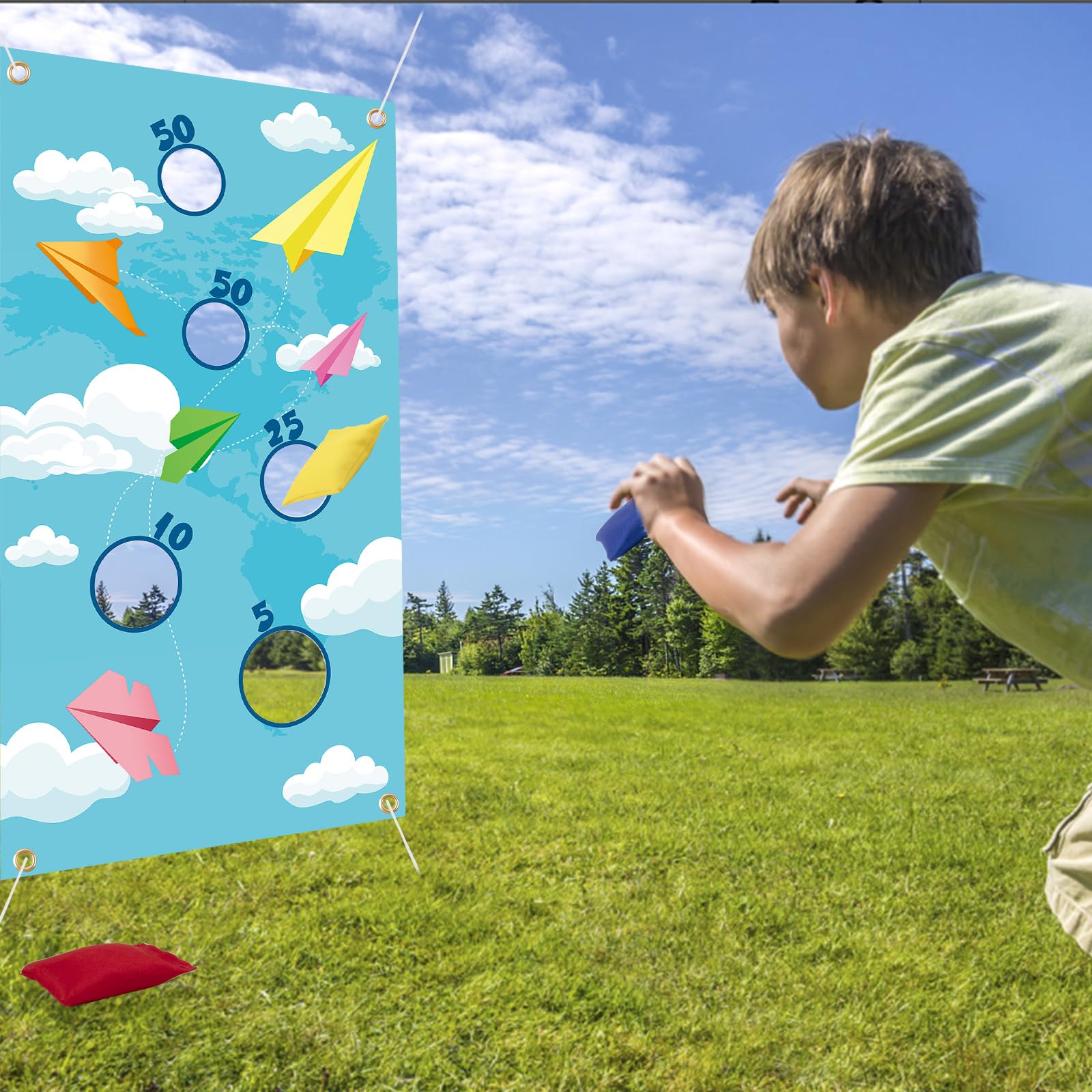 Jeu De Lancer Astronaute YKKJ – Thème Spatial, 3 Sacs De Haricots, Bannière 9,8 Pieds – Coordination œil-main, Fêtes