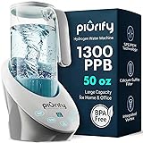 PIURIFY 3 in 1 Hydrogen Water Machine: Hydrogen Water Generator + Vortex Structured Water + Calcium Sulfite Filter | SPE/PEM Hydrogen Water Pitcher with Magnetic Water | BPA-Free Tritan | 50 OZ