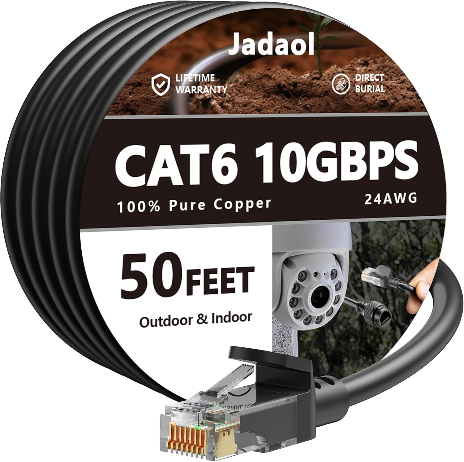 Jadaol Cat6 24AWG Round 50ft