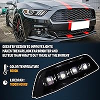 Vista 3 de Switchback Lámpara LED de Niebla Frontal Blanca/Ámbar de Marcha Diurna Secuencial con Función de Señal de Giro Intermitente Accesorios para Ford