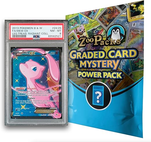 Zoo Packs Mystery Treasures Graded Card Pack Beginner Edition | 1 Graded Card + 1 Booster Pack | Compatible with Pokemon Cards