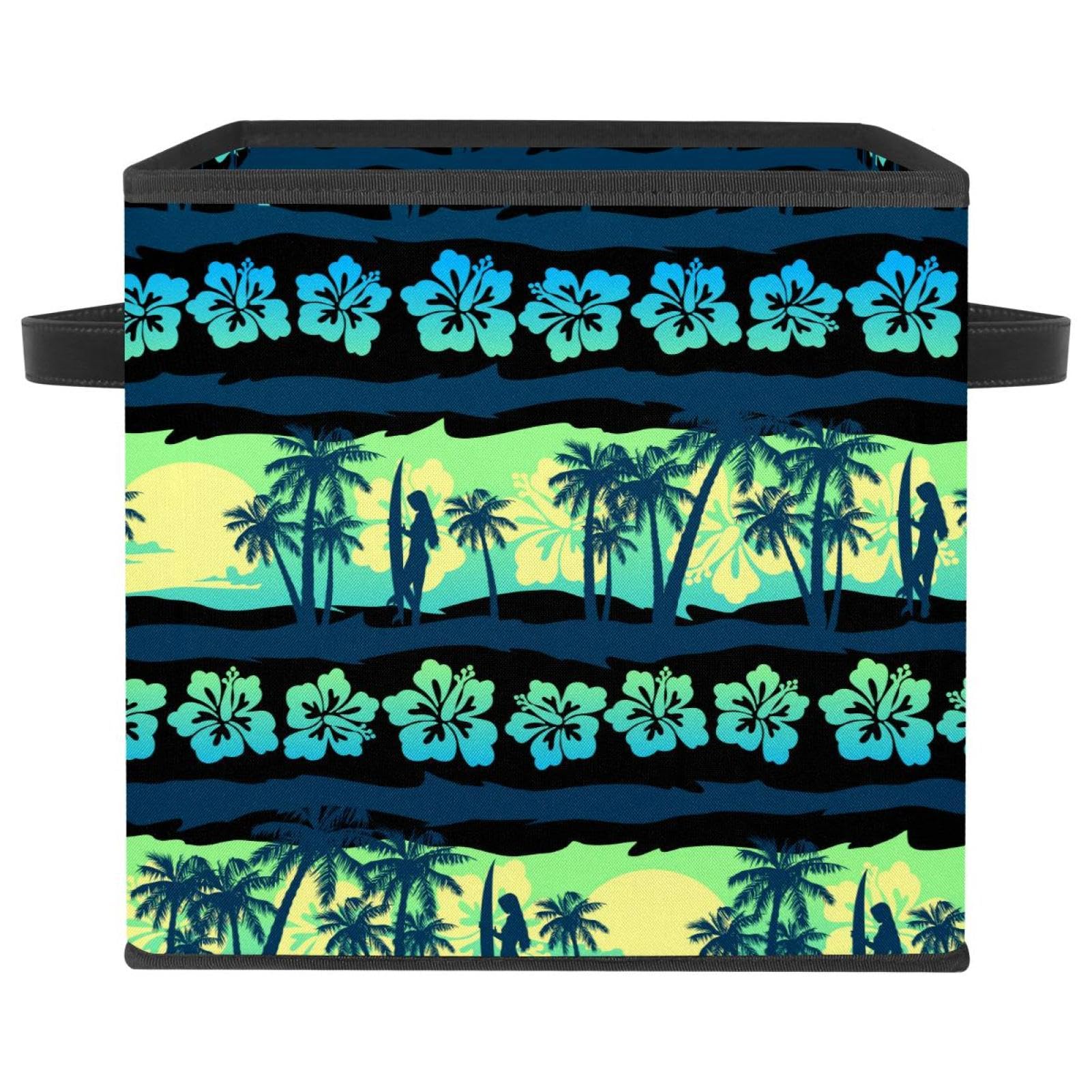 Boîte de rangement tropicale pour organiser les jouets dans la chambre