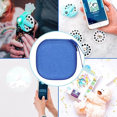 Miniatura 7 de Aenllosi Estuche de transporte rígido de repuesto para mini proyector Moonlite, paquete de regalo para hasta 20 carretes de cuentos, organizador de