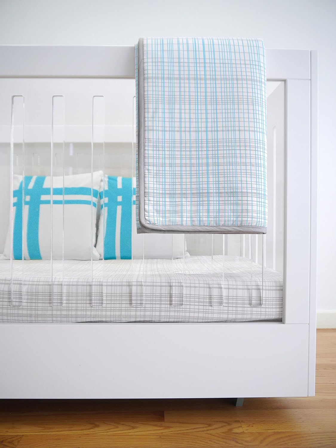 Hashtag Organic Cotton Twill Quilt, Blue