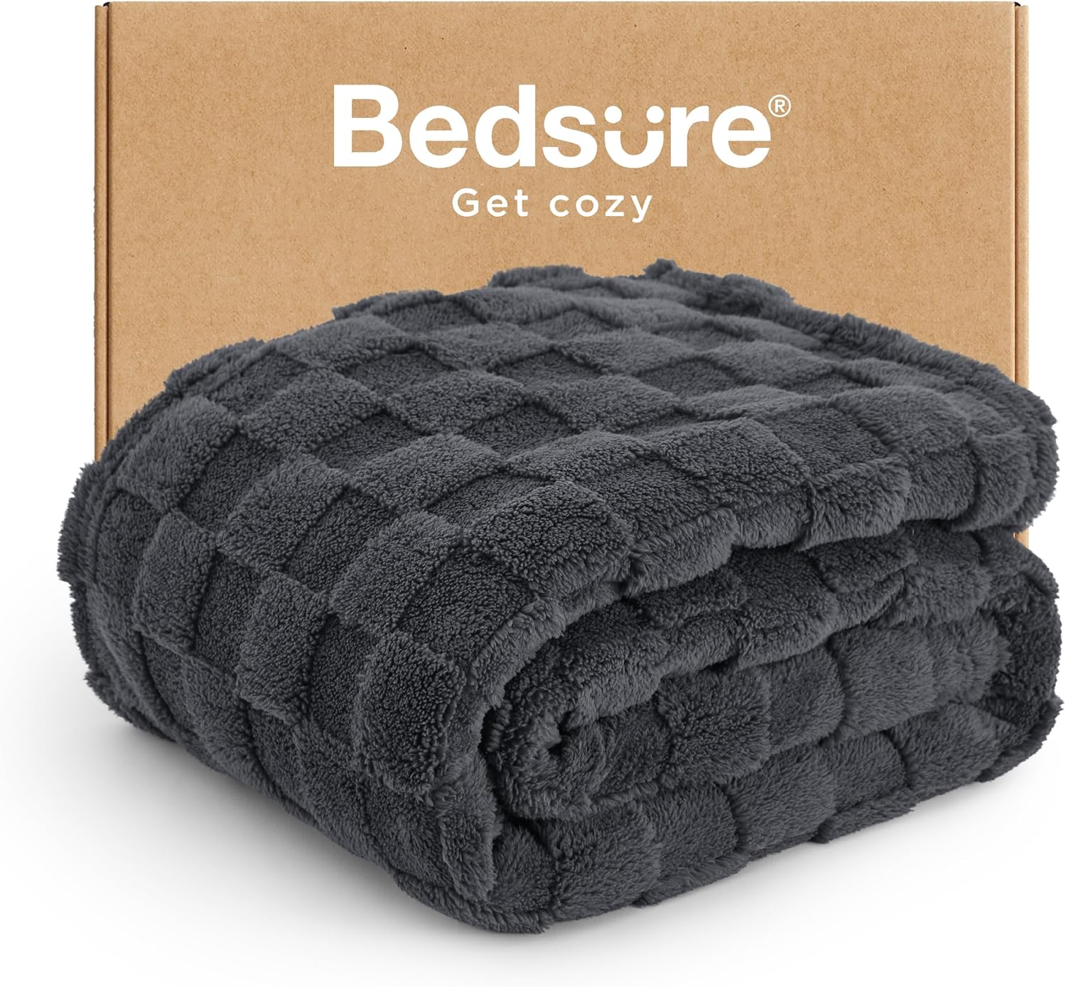 Bedsure Dark Grey Fleece...