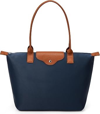 KALIDI Tote Bag for Women Nylon Top-Handle Purse,Large Capacity Shoulder Hobo handBag with Zipper Leisure Foldable Weekend