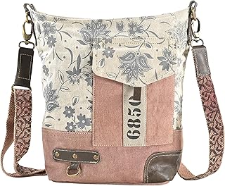 3 BROTHERS - Messenger Bag for Men & Women | Upcycled Vintage Canvas & Leather | Comes with 2 Different Straps