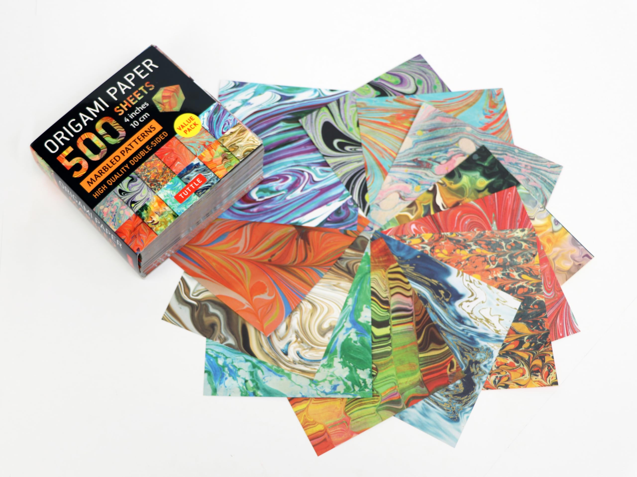 Origami Paper 500 sheets Marbled Patterns 4" (10 cm)