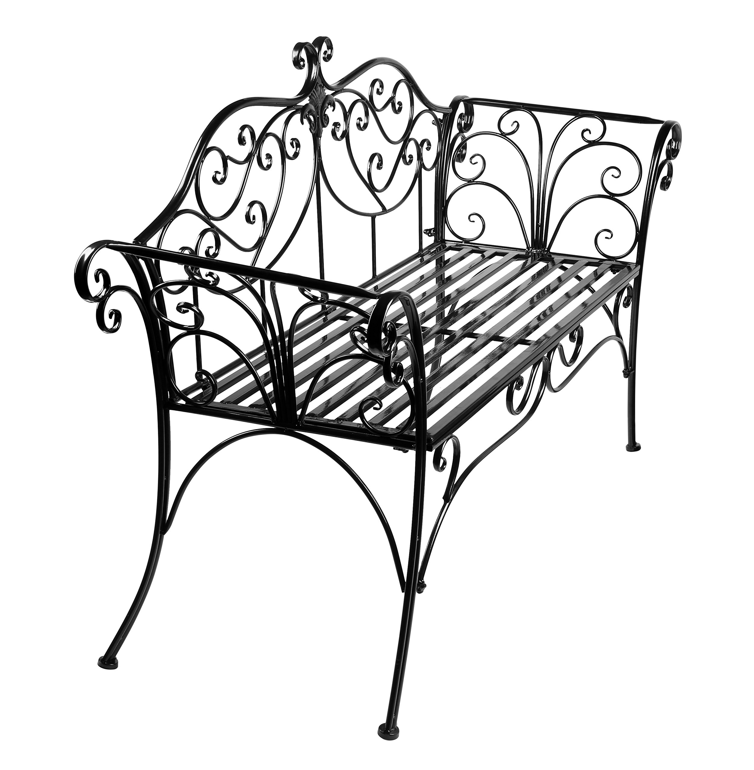 Banc Jardin Banquette en Fer forgé 133 * 49 * 90cm