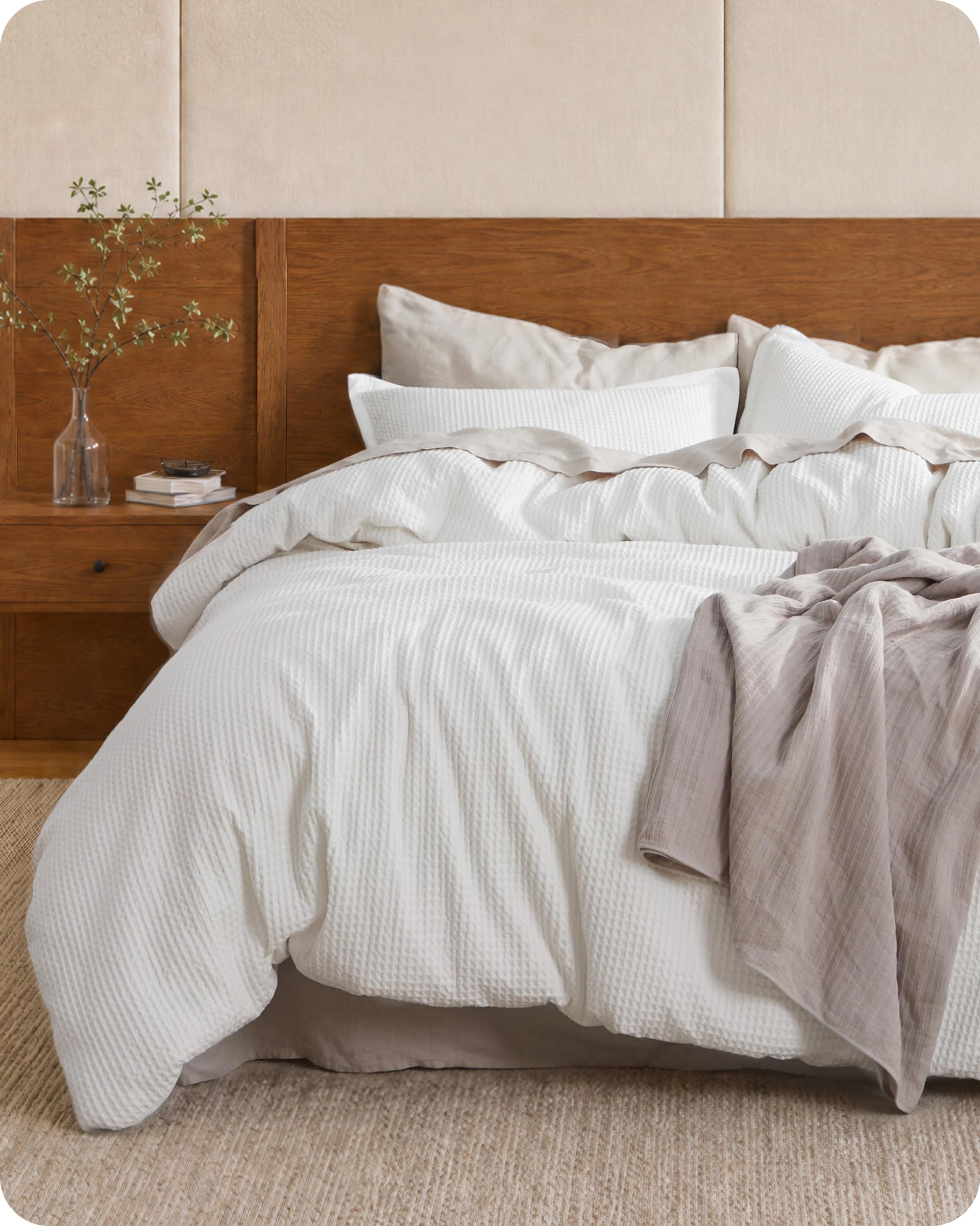 Bedsure Waffle Duvet Cover