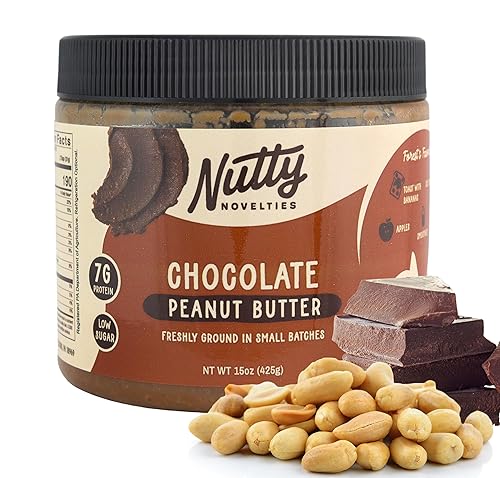 Nutty Novelties Mantequilla de maní, alta en proteínas, baja en azúcar, mantequilla de maní saludable, mantequilla de maní completamente natural,
