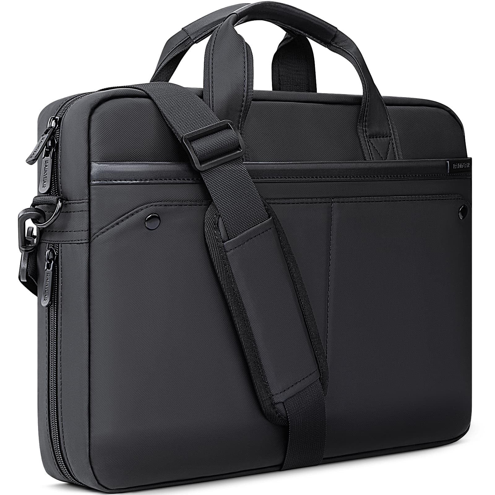 RAINYEAR Borsa per laptop espandibile per laptop da 15,6 pollici, Macbook da 16 pollici, borsa a tracolla messenger idrorepellente, valigetta resistente agli strappi di grande capacità per ufficio