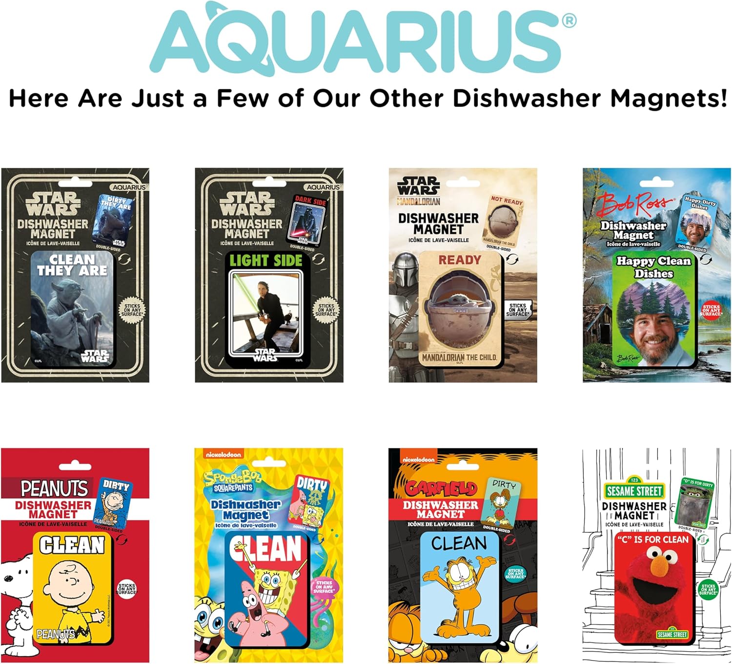 AQUARIUS Rudolph Dishwasher Magnet - Double Sided Clean Dirty Magnet Sign Indicator - Officially Licensed Rudolph Merchandise & Collectibles