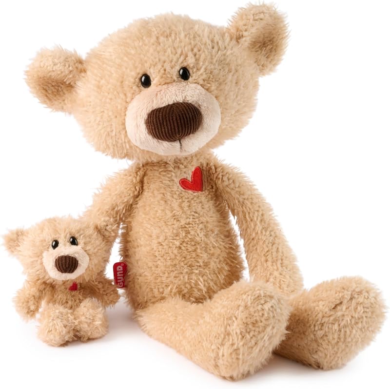 Near or Far Bears, 16-Inch Voice Memo Bear & Keychain Bear Set Ages 1+ | Small Voice Box Records Heartfelt Messages To Comfort Separation Anxiety; Includes Two Soft Cuddly Matching Bears for Ages 1+