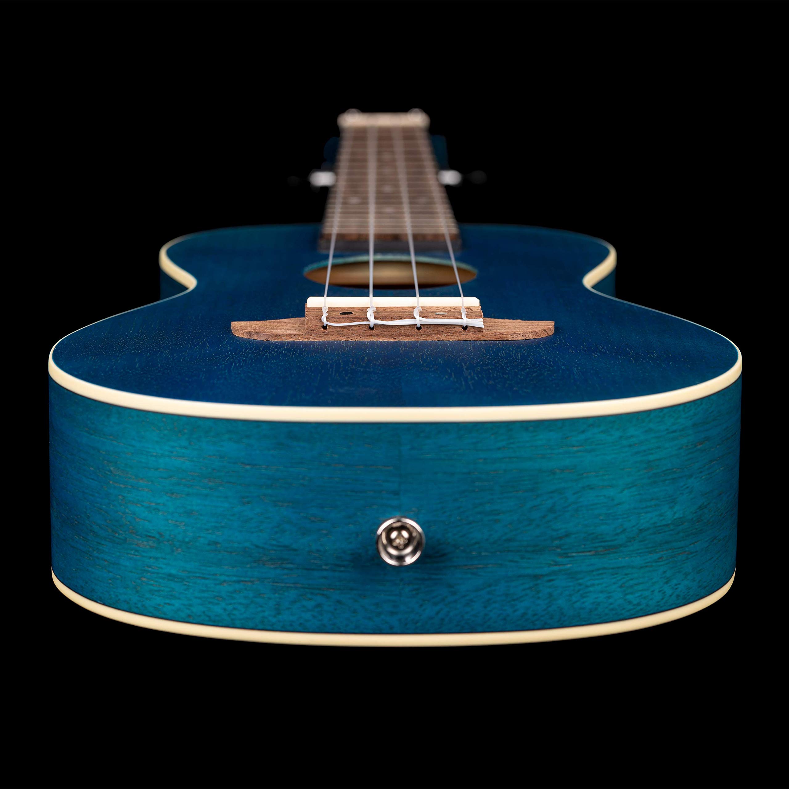 Ortega Guitars Ukulélé Concert Acoustique – Série Earth – Okoumé, Bleu Foncé (RUOCEAN)