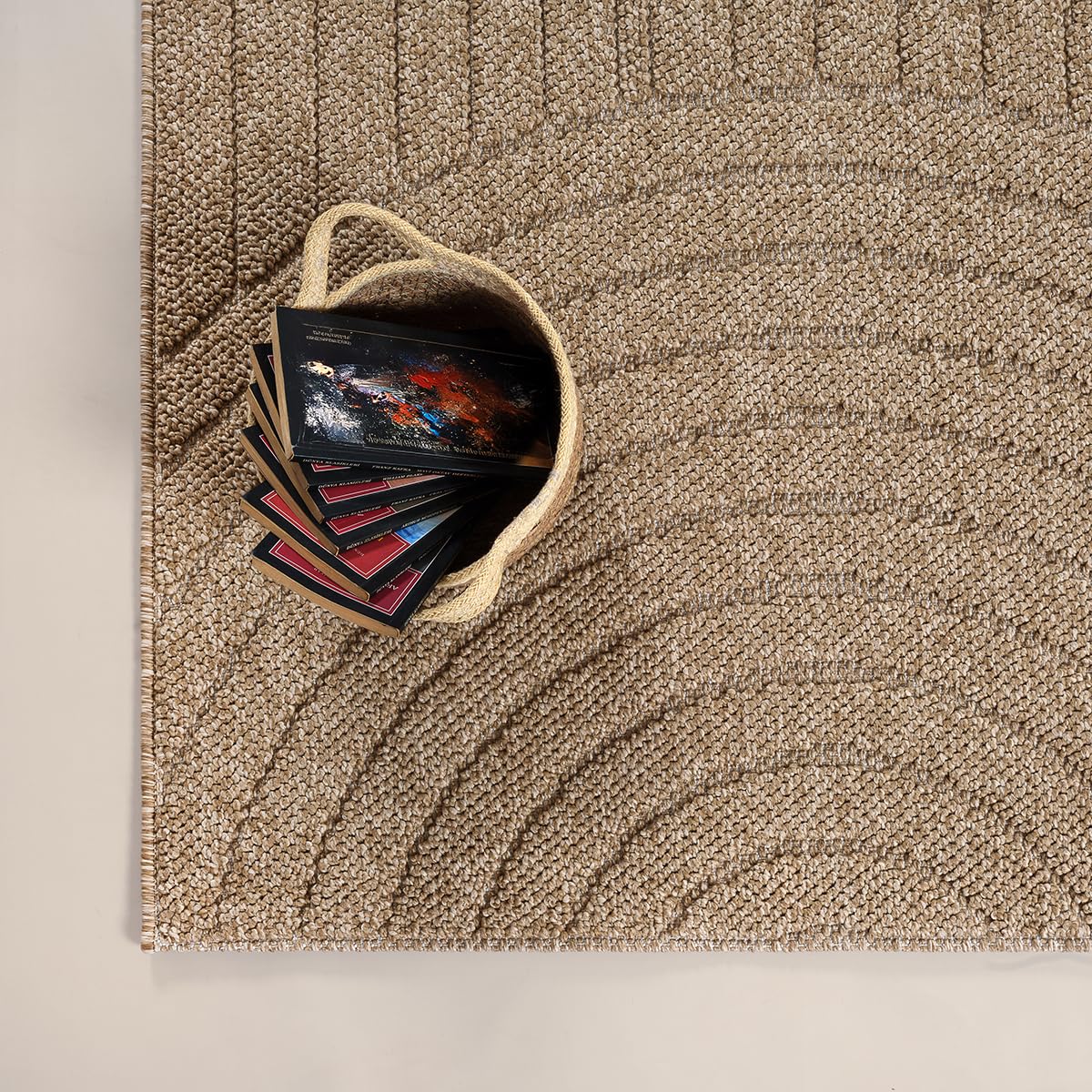 the carpet Cairo – Tapis d’extérieur résistant aux intempéries, Aspect Jute Naturel avec Boucles, Durable, Facile d’Entretien, pour Balcon, terrasse et Jardin, 160 x 220 cm