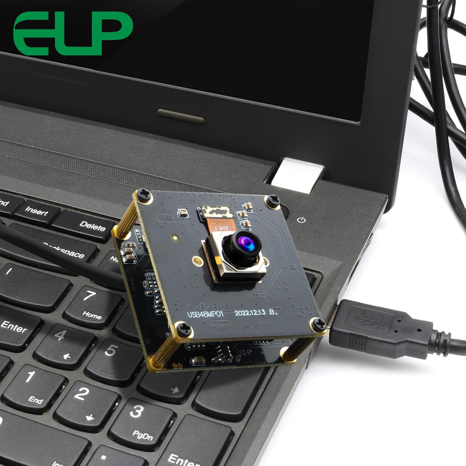 ELP 48MP Wide Angle USB Camera Module 200ms Fast Autofocus Webcam Board 100degree No Distortion Lens PC CAMERA Mini UVC USB2.0 Backup Cam UHD Second Webcamera 6000P Lightburn Camera for Laser Engraver
