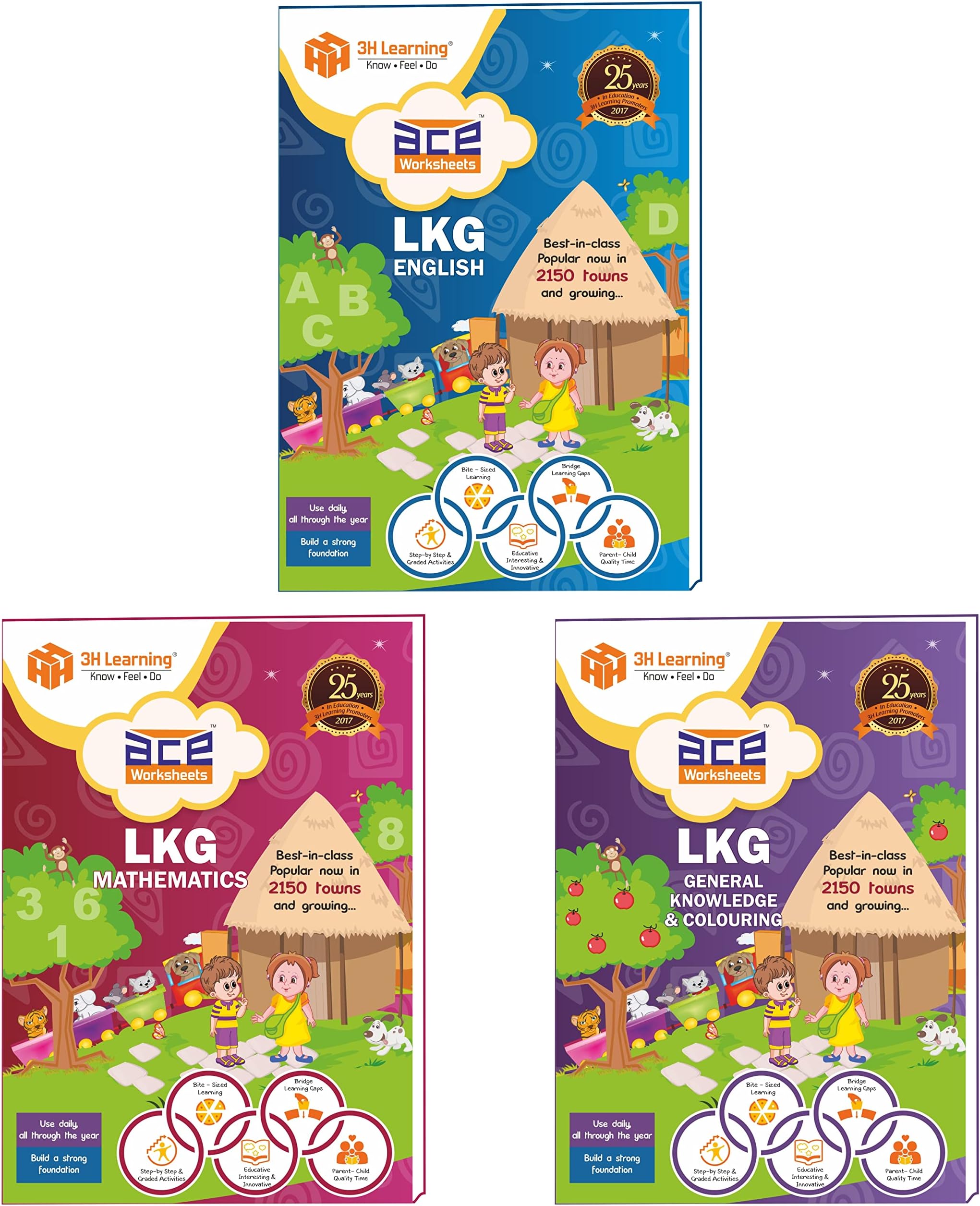 LKG Kids 284 Page 3 CBSE Books Early Learning Activity Skill Worksheets All in One English Maths GK / EVS Fun Coloring Pre School KG 1 Montessori 3-5 Yrs Lower Kindergarten Children Workbooks Kit set