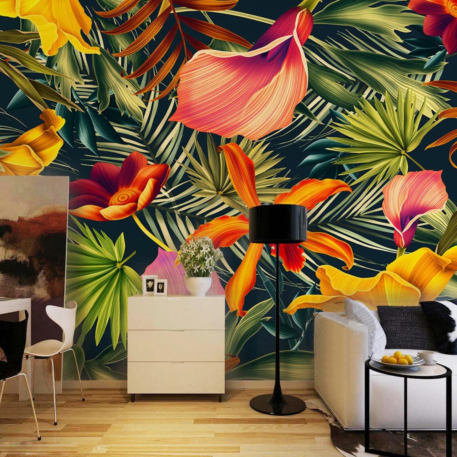 KoKoty 3D Photo Wallpaper Mural Tropical Rainforest Colorful leaves-500 x 320 cm-3D Wallpaper Living Room The Wall for Bedroom Mural