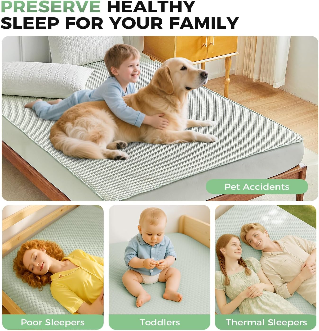 Tokokimo Premium Cooling 100% Waterproof Mattress Protector Queen Size, Breathable Washable 3D Air Fabric, Soft Noiseless Deep Pocket 8''-16'', Ideal for Hot Sleepers - Image 8