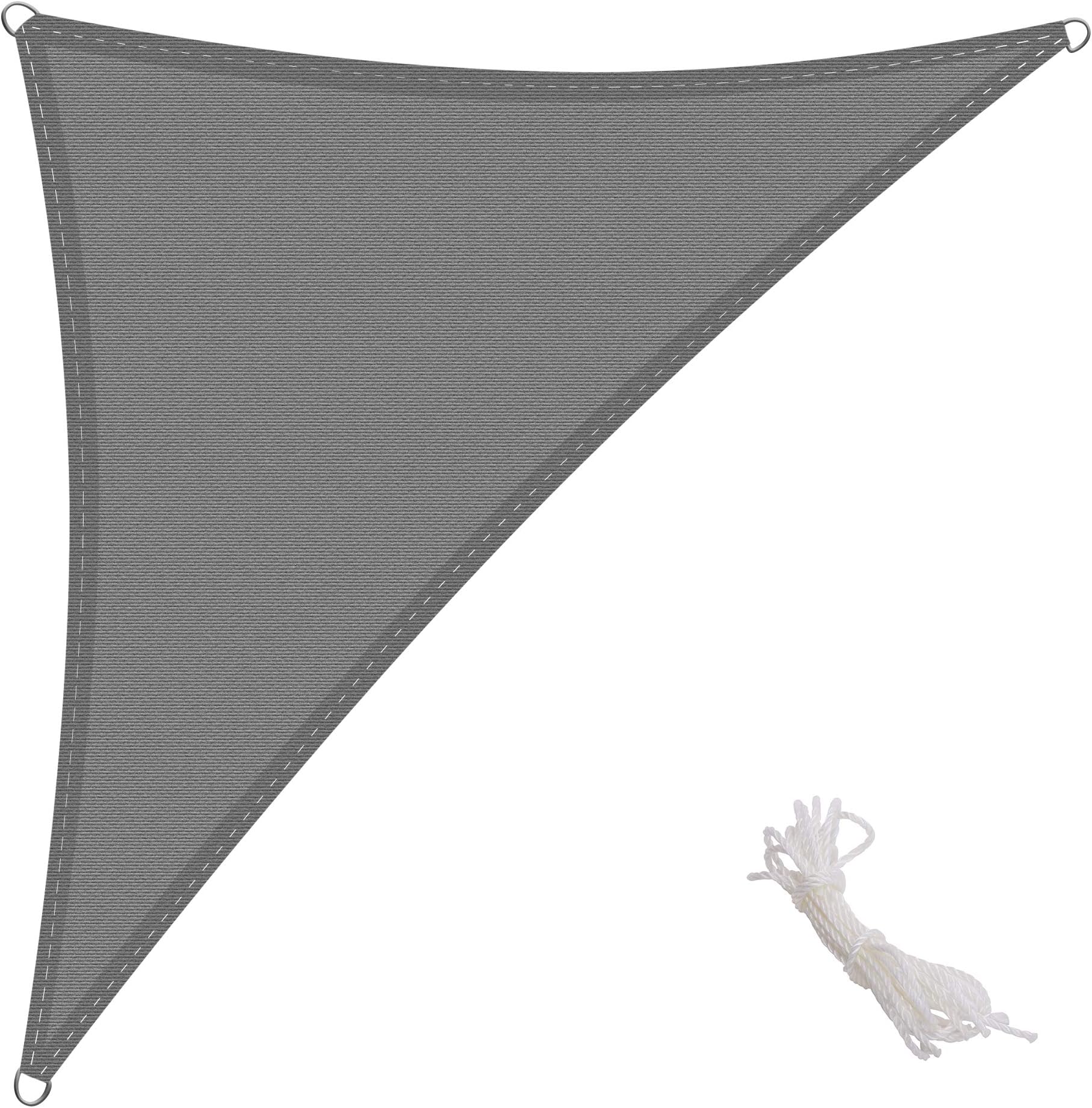 KingShade 3.5x3.5x4.9m Right Triangle HDPE Sun Shade Sail, UV Protection Perfect for Garden Balcony and Patio, Graphite