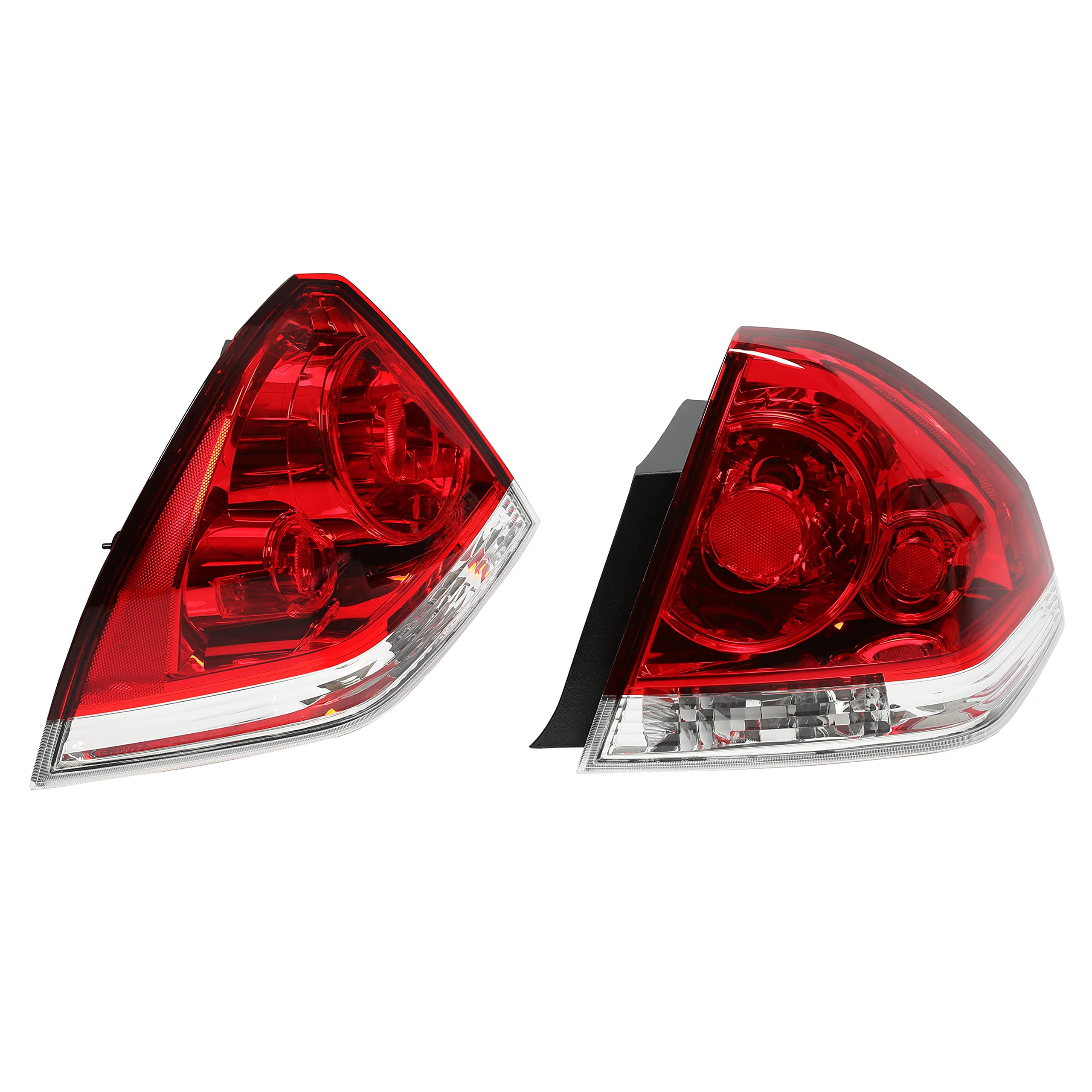 HECASA Halogen Tail Light Compatible with 2006-2016 Chevy Chevrolet Impala Limited Replacement for 25971597 25971598 GM2800193 GM2801193 Pair w/Bulbs