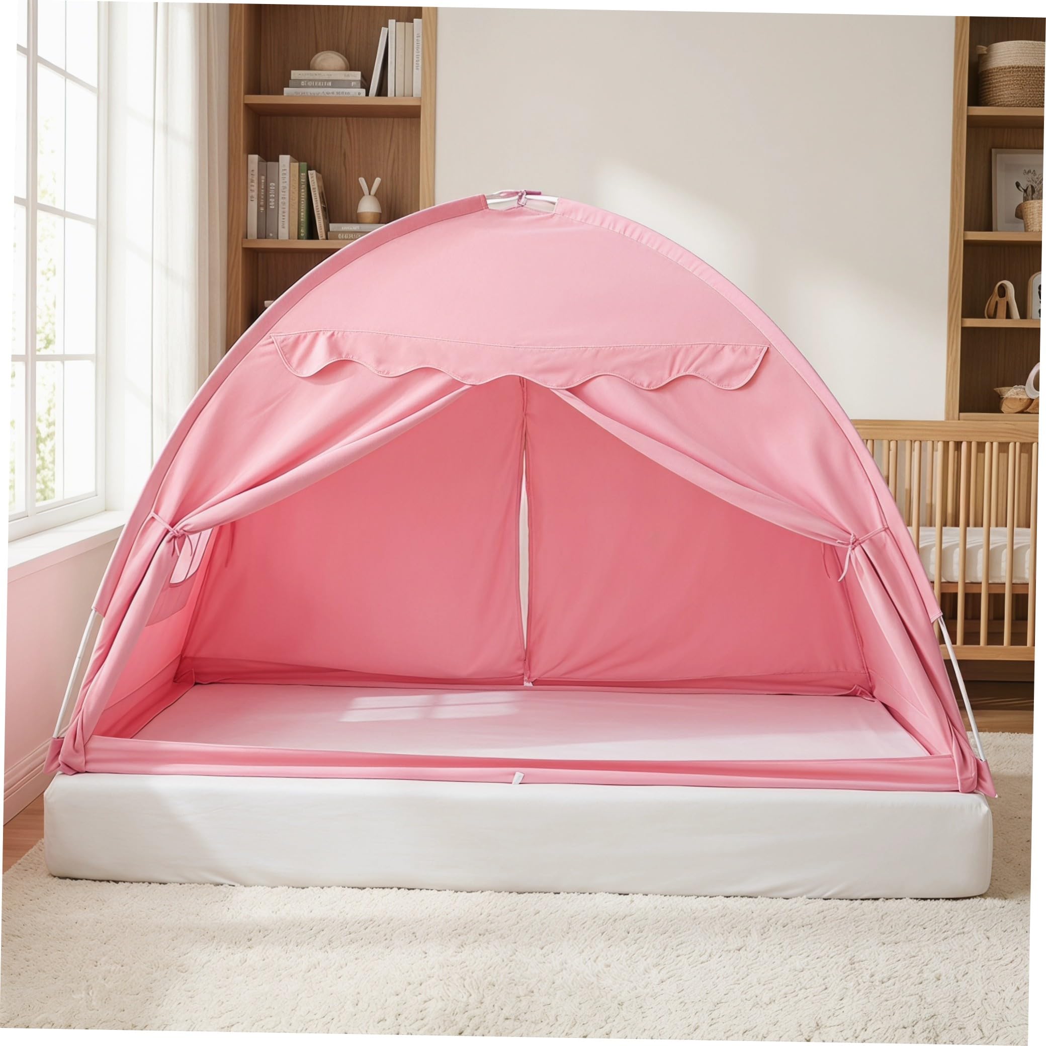 Tienda de Campaña Plegable Tela de Sombreado Gruesa y Anclajes Reforzados, Adecuado para Uso en Dormitorios Interiores, Tamaño 194x98x120 Cm