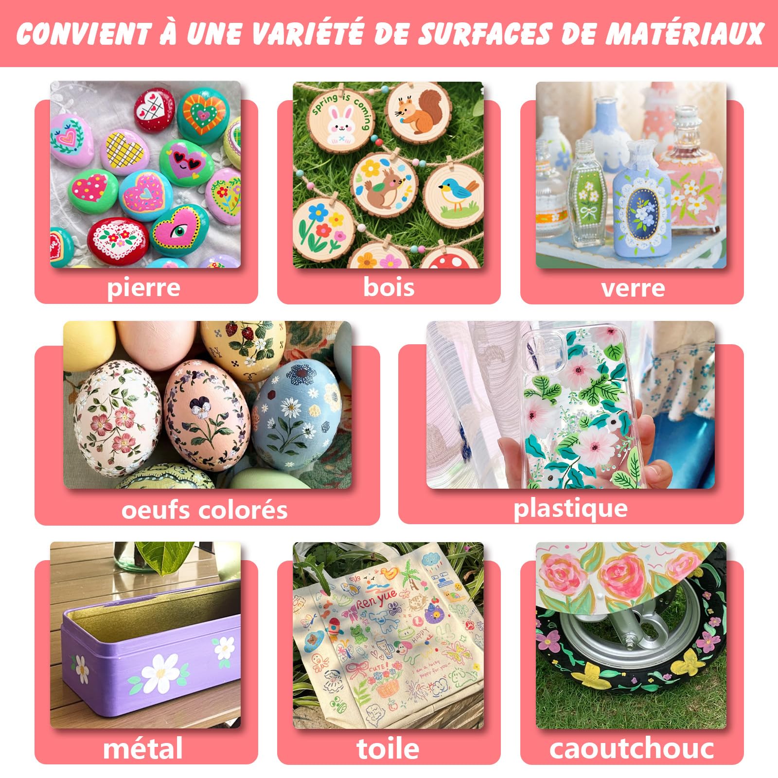 VAKKI Pennarelli Acrilici, 288 Colori Pennarelli Acrilici Acrylic Marker Brush pen per Dipingere Sassi, Tessuti, Metallo, Vetro, Legno, Tela, Ceramica, Plastic, pennarelli per colorare adulti