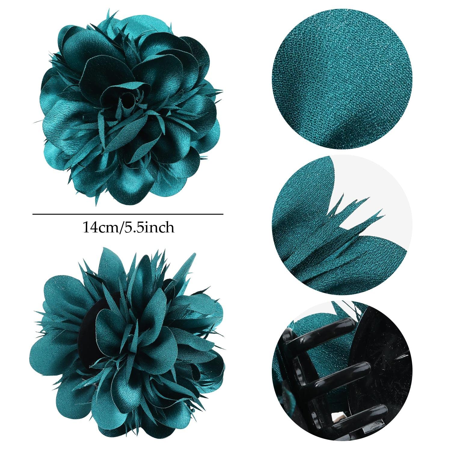 Amazon.com: Cinaci 4 Pack Big Large Satin Rose Floral Flower  display picture 1