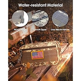 TACTICISM Toiletry Bag for Men - Dry Wet Separate Travel Toiletry Bag, Tactical Molle Dopp Kit for Men with Large Capacity, Water-Resistant Shaving Bag for Adult Women for Travel, ACU Camo