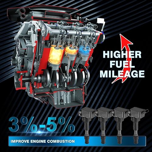 Miniatura 8 de Paquete de 4 bobinas de encendido para Hyundai Elantra 2.0L L4 2017-2020, Kona 2018-2020, Sonata 2016-2019, para Kia Forte 2016-2020, Koup 2016,