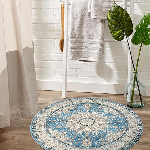 Miniatura 98 de Lahome Tapete tribal bohemio, pequeño, suave, antideslizante, lavable, de pelo corto, para piso en puerta, interior, entrada, baño, silla, Verde