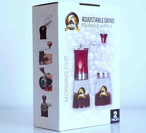 Miniatura 3 de Molinillo de café manual, de acero inoxidable, rebabas cónicas de cerámica, molinillo portátil para café por goteo, café frío, expreso, prensa