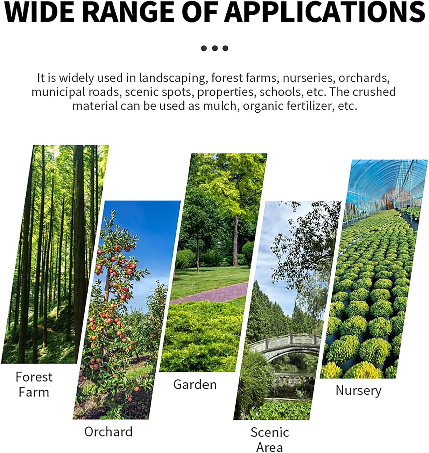 Flexible Tractor-Mounted Wood Chipper Shredder – Power Take-Off Farm Orchard Branch & Leaf Shredder, Wood Chipping Tool for Tight Space On-Site Processing