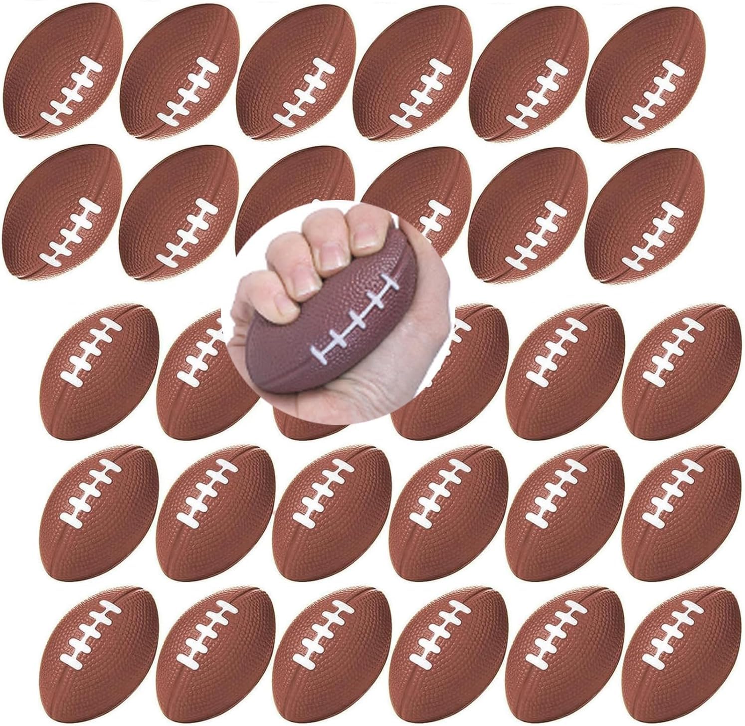 5-100 Stück Schaumstoffbälle,Mini Sportbälle,10.2cm Mini Rugby
