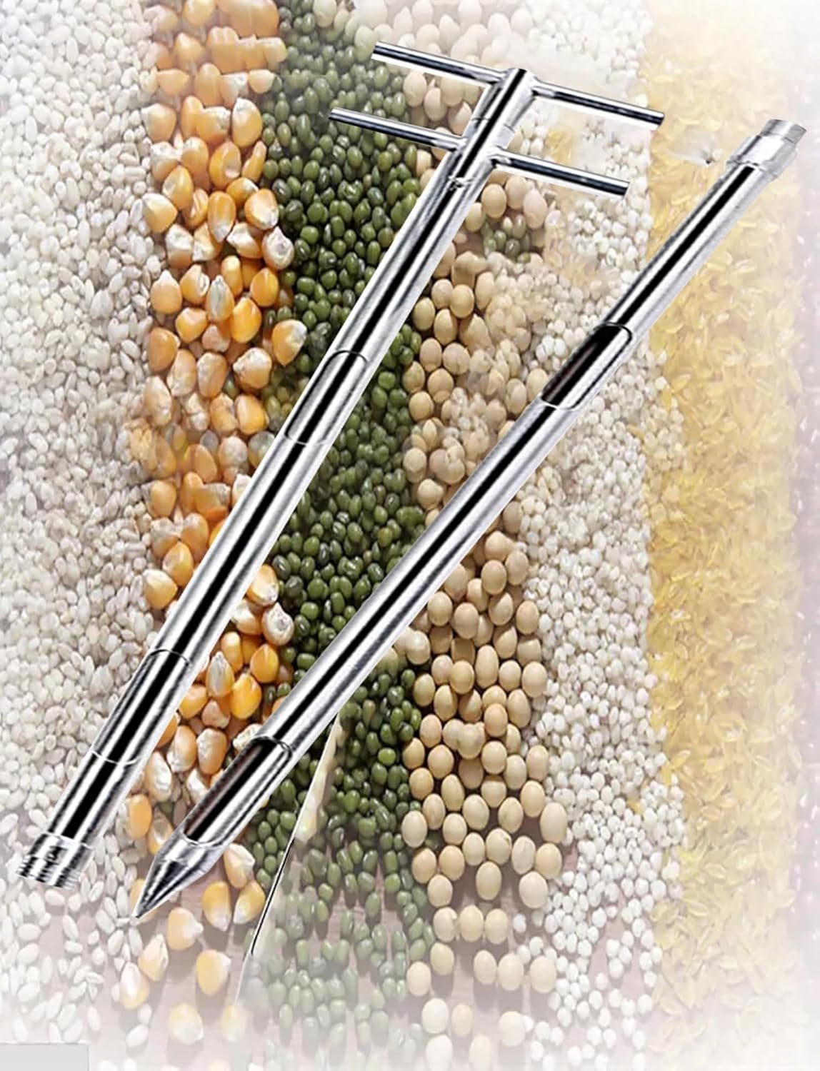 Stainless Steel Grain Probe Sampler - 78.7'' Slot Thief for Cement, Fertilizer, Powder Sampling - Ideal for Rice, Corn, Wheat, Soybeans (32mm Diameter)